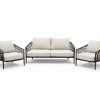 Lauko baldų komplektas sofa ir 2 krėslai su pagalvėlėmis, rataninis, aliuminio rėmas, terasai sodui Lauko baldų komplektas sofa ir 2 krėslai su pagalvėlėmis, rataninis, aliuminio rėmas, terasai sodui