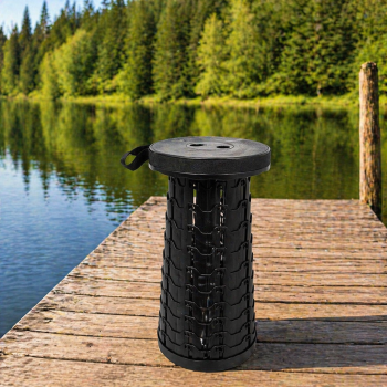 Sulankstoma teleskopinė kėdutė 45 cm, skersmuo 25 cm, iki 400 kg – kompaktiška ir nešiojama