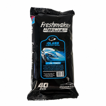 Automobilio stiklų valymo drėgnos servetėlės Freshmaker Autowipes Glass, 40 vnt.