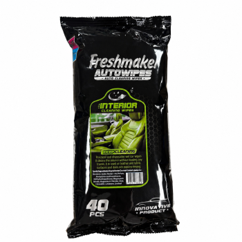 Automobilio salono valymo drėgnos servetėlės Freshmaker Autowipes Interior, 40 vnt.