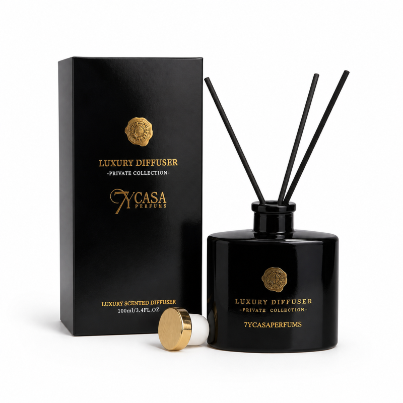 Namų kvapas su lazdelėmis 100 ml, juodas Luxury Diffuser 7Y Casa Perfums