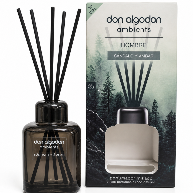 Namų kvapai su lazdelėmis, sandalmedžio ir ambros aromatas, Don Algodon Ambients