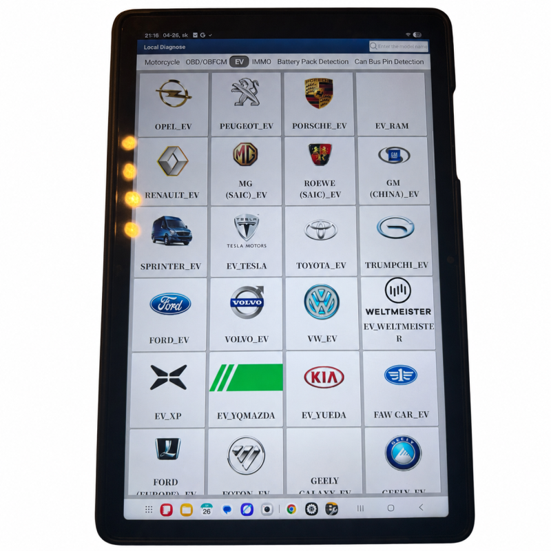 Automobilių diagnostikos įrenginys Launch XPRO5 Android su Samsung Galaxy Tab A9+ ir ThinkDiag 2 adapteriu