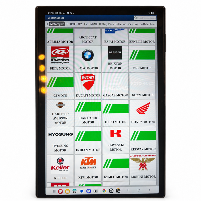 Automobilių diagnostikos įrenginys Launch XPRO5 Android su Samsung Galaxy Tab A9+ ir ThinkDiag 2 adapteriu