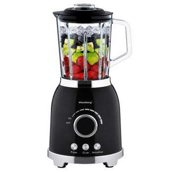Stacionarus blenderis kokteilinė 1,5 l, 600 W, su stikliniu indu, 8 greičiais, Klausberg KB-9029