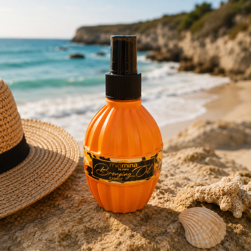 Įdegio aliejus kūnui su purškikliu Miamina Bronzing Oil Carrot Įdegio aliejus kūnui su purškikliu Miamina Bronzing Oil Carrot