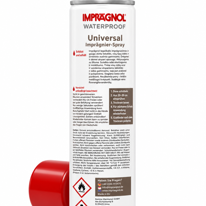 Universalus impregnavimo purškalas tekstilei ir odai 400 ml Imprägnol Waterproof Universalus impregnavimo purškalas tekstilei ir odai 400 ml Imprägnol Waterproof