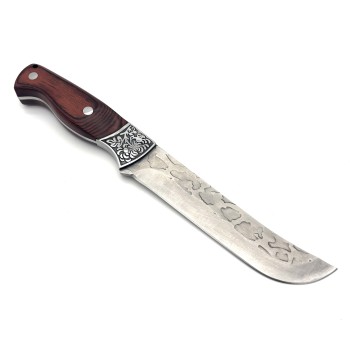 Virtuvinis peilis su medine rankena, 26 cm ilgio, apie 14 x 3 cm ašmenys
