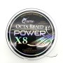 Pintas valas žvejybai FISPIN Octa Braid Power X8 0.16 mm 12.2 kg 150 m pilkos spalvos