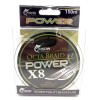 Pintas valas žvejybai FISPIN Octa Braid Power X8 0.14 mm 11.0 kg 150 m pilkos spalvos