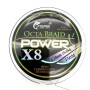 Pintas valas žvejybai FISPIN Octa Braid Power X8 0.18 mm 16.6 kg 150 m žalios spalvos