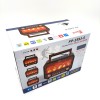 Radijas FP-2393-S Lepe su FM/AM/SW bangomis, Bluetooth, USB, TF, saulės įkrovimu ir liepsnos efektu