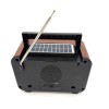 Radijas FP-2393-S Lepe su FM/AM/SW bangomis, Bluetooth, USB, TF, saulės įkrovimu ir liepsnos efektu