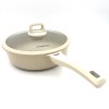 Keptuvė su dangčiu 28 x 8,5 cm KönigHOFFER Creamy Marble, indukcijai, non-stick danga