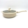 Keptuvė su dangčiu 28 x 8,5 cm KönigHOFFER Creamy Marble, indukcijai, non-stick danga Keptuvė su dangčiu 28 x 8,5 cm KönigHOFFER Creamy Marble, indukcijai, non-stick danga