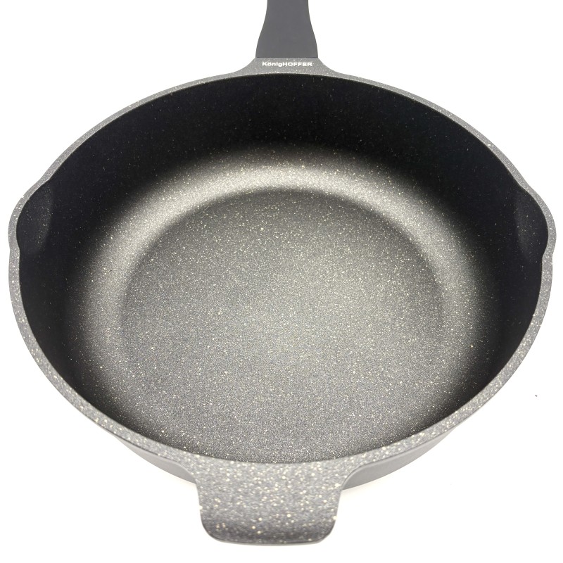 Keptuvė su dangčiu 28 x 8,5 cm KönigHOFFER Black Rose, indukcijai, non-stick danga Keptuvė su dangčiu 28 x 8,5 cm KönigHOFFER Black Rose, indukcijai, non-stick danga