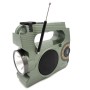Radijas FX-2519-S Feexot su FM/AM bangomis, saulės baterija, rankiniu generatoriumi ir žibintuvėliu