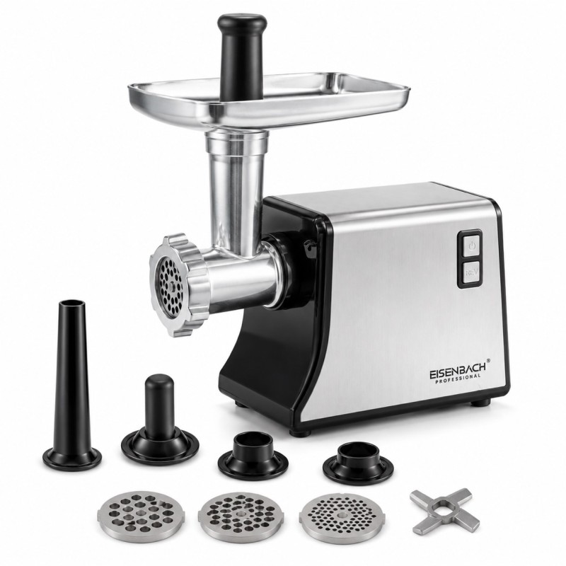 Mėsmalė Eisenbach Professional EB-H167, elektrinė 1600 W, 3 viename, su reverso funkcija Mėsmalė Eisenbach Professional EB-H167, elektrinė 1600 W, 3 viename, su reverso funkcija