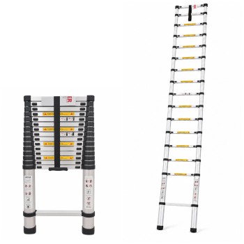 Teleskopinės aliuminės kopėčios Boxer BX-100, 6,2 m, 47 cm