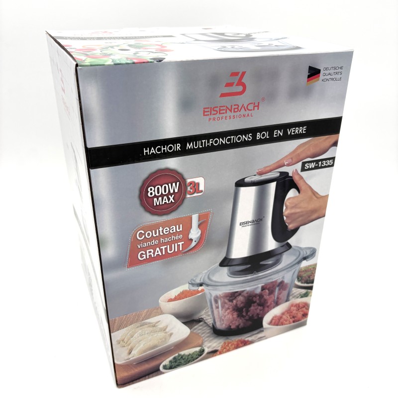 Maisto smulkintuvas Eisenbach Professional SW-1335, 3 l, 800 W, stiklinis indas