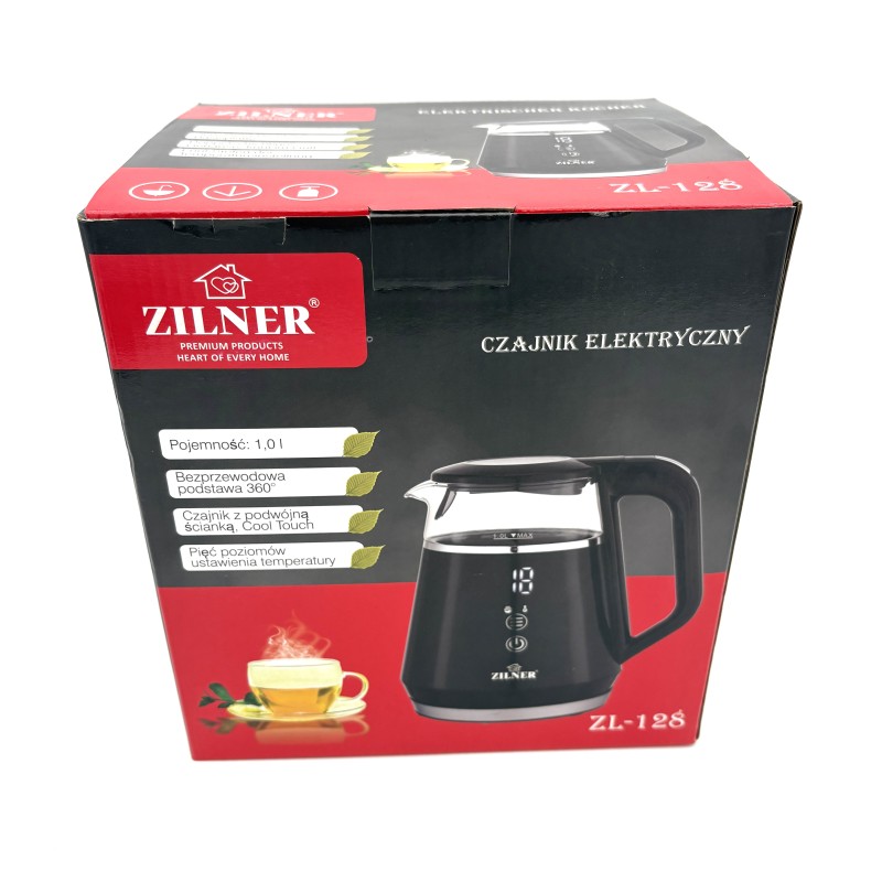Elektrinis virdulys Zilner ZL-128 1,0 l, 900–1100 W, LED ekranas