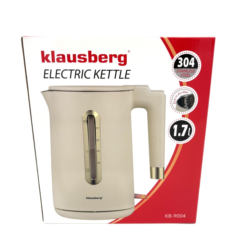 Elektrinis virdulys Klausberg KB-9004, 1.7 l, 1500–1800 W, 304 nerūdijantis plienas