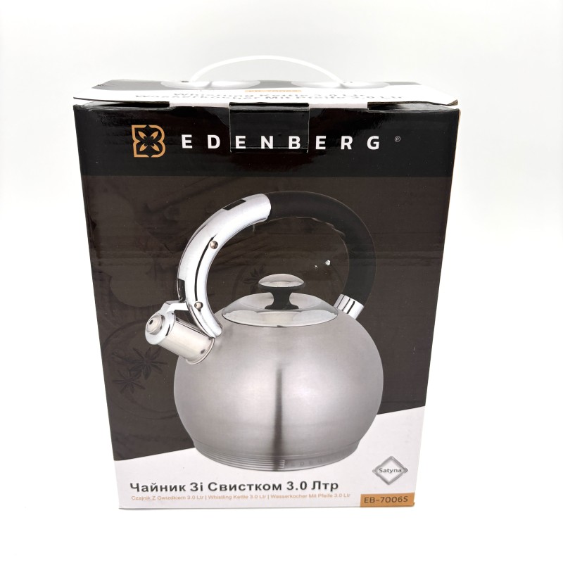 Švilpiantis virdulys Edenberg EB-766S, 3 l, indukcinis dugnas Švilpiantis virdulys Edenberg EB-766S, 3 l, indukcinis dugnas