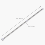 Teleskopinis dušo užuolaidos strypas 110–200 cm, Ø 2,5 cm