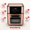 Karšto oro gruzdintuvė Klausberg KB-7598, 12 l, 12 in 1, 90 min. laikmatis
