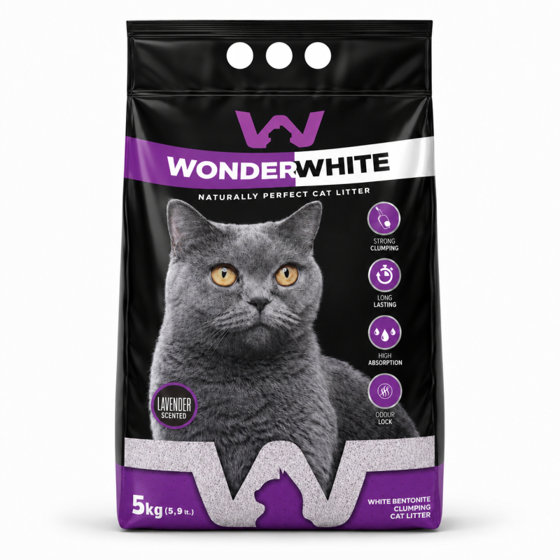 Kačių kraikas Wonder White bentonitinis bekvapis kraikas 5 kg, 5,9 l Kačių kraikas Wonder White bentonitinis bekvapis kraikas 5 kg, 5,9 l