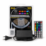 LED juosta ORTEX RGB + balta 5 m SMD 5050, 12 V, IP65, 60 LED/m su pulteliu