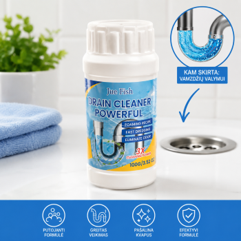 Vamzdžių valiklis Jue Fish Drain Cleaner Powerful 100 g Vamzdžių valiklis Jue Fish Drain Cleaner Powerful 100 g