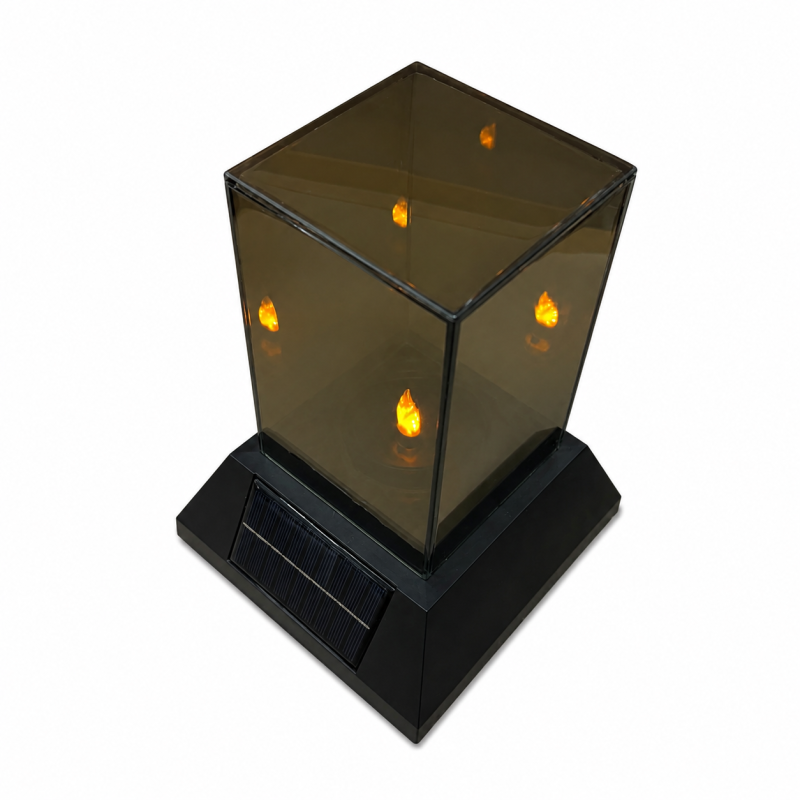 Dekoratyvinis saulės LED žibintas 1 light 3D, 15x15x22 cm Dekoratyvinis saulės LED žibintas 1 light 3D, 15x15x22 cm
