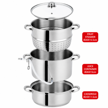 Garų puodas sultims gaminti Klausberg KB-9032, 8 l, 26 cm
