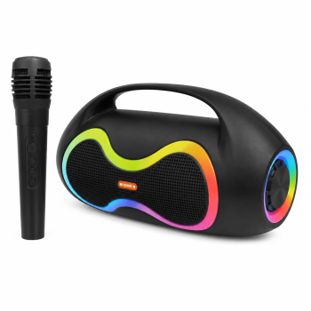 Nešiojama Bluetooth kolonėlė MS-3646BT-W su RGB apšvietimu, mikrofonu, 20 W