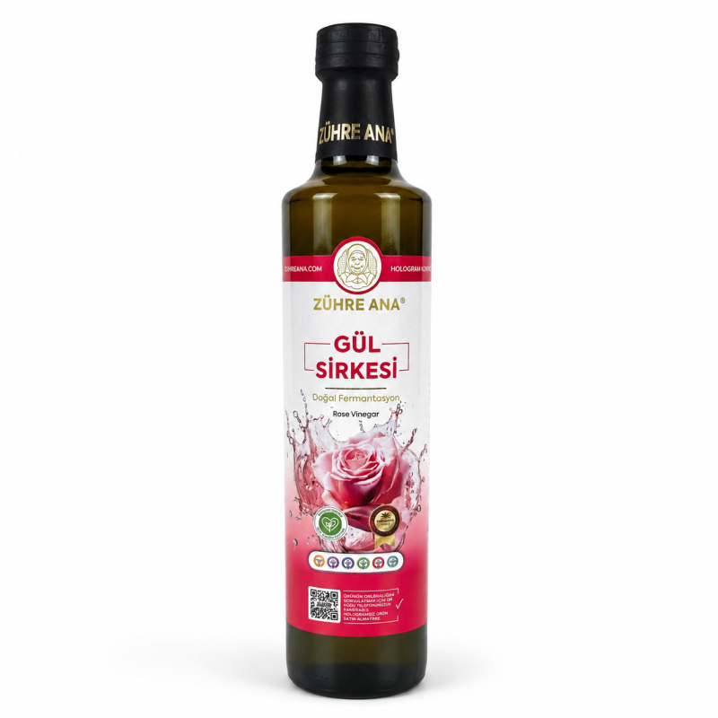 Rožių actas „Zühre Ana“, natūralios fermentacijos, 500 ml Rožių actas „Zühre Ana“, natūralios fermentacijos, 500 ml