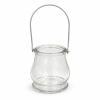Stiklinė žvakidė–žibintas su rankena, 10 cm, Ø 8 cm