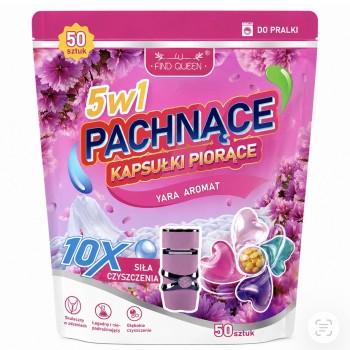 Parfumuotos skalbimo kapsulės Find Queen 5in1, 50 vnt