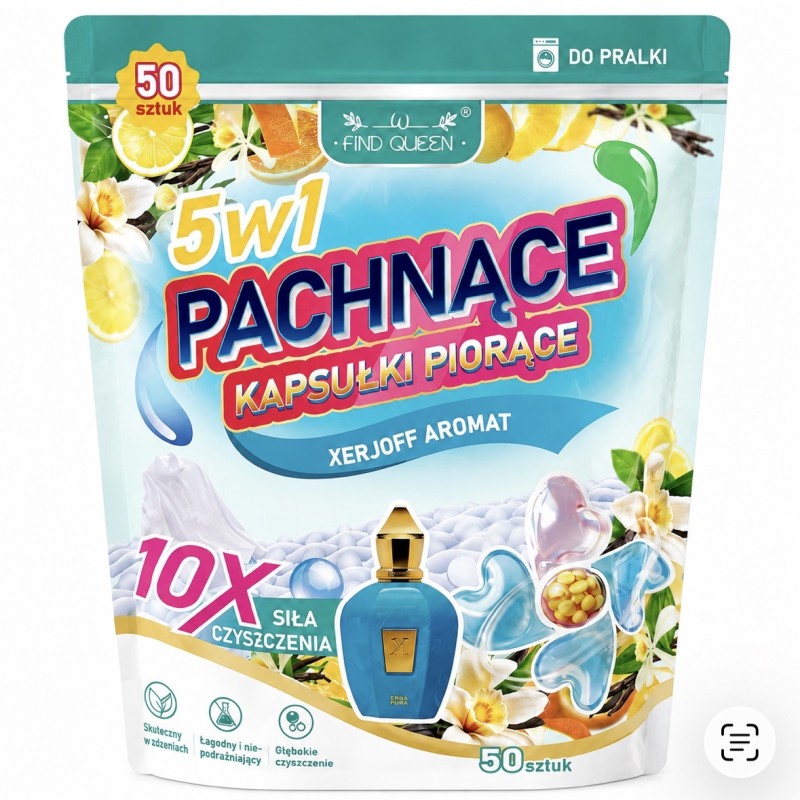 Parfumuotos skalbimo kapsulės Find Queen 5in1, 50 vnt