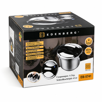 Greitpuodis Edenberg EB-5741, 4 l, 22 cm, nerūdijančio plieno Greitpuodis Edenberg EB-5741, 4 l, 22 cm, nerūdijančio plieno