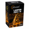 3D stiklinė LED kapų žvakė Sunlight A7188, 20 × 12 × 12 cm