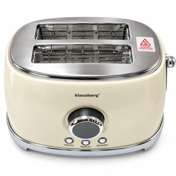 Tosteris–skrudintuvas Klausberg KB-9026, 850 W, 2 riekėms, 6 skrudinimo lygiai