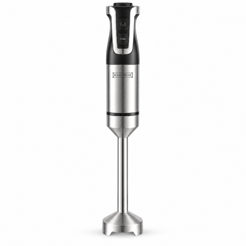 Rankinis trintuvas-blenderis Royalty Line ESTM-800.743.2, 800 W, nerūdijančio plieno, reguliuojamas greitis Rankinis trintuvas-blenderis Royalty Line ESTM-800.743.2, 800 W, nerūdijančio plieno, reguliuojamas greitis