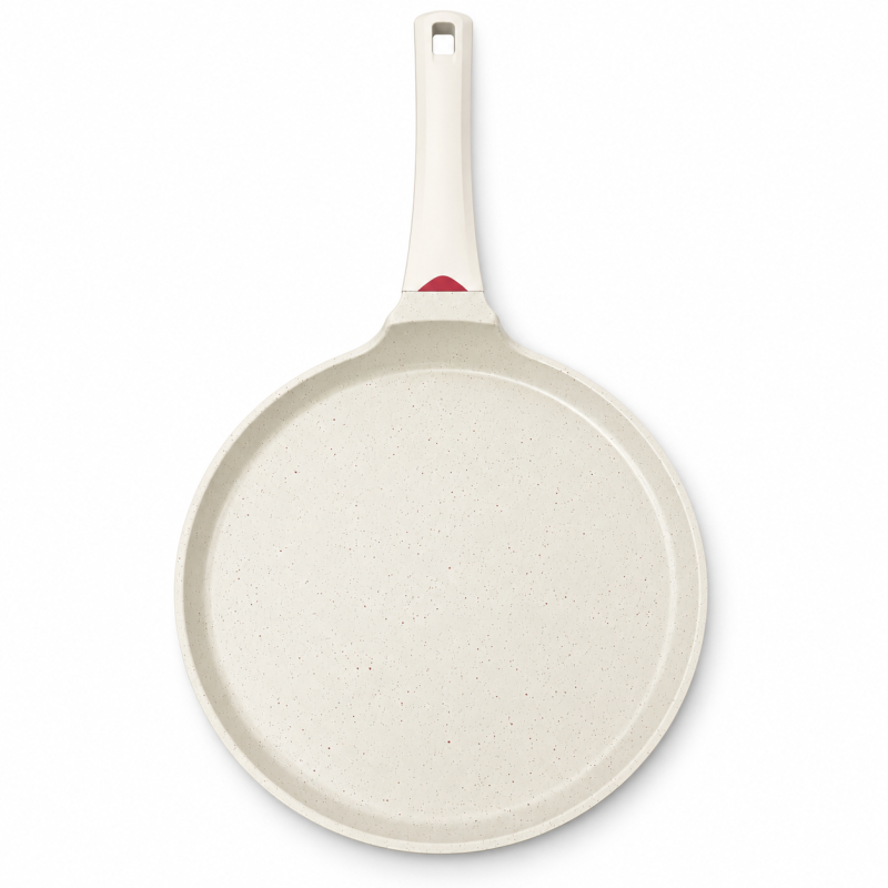 Lietinių blynų keptuvė KönigHOFFER Creamy Marble 28 cm, Marble Plus, indukcinė Lietinių blynų keptuvė KönigHOFFER Creamy Marble 28 cm, Marble Plus, indukcinė