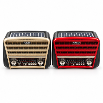 Nešiojamas radijas YUEGAN, AM/FM/SW, Bluetooth, USB/TF, saulės baterija