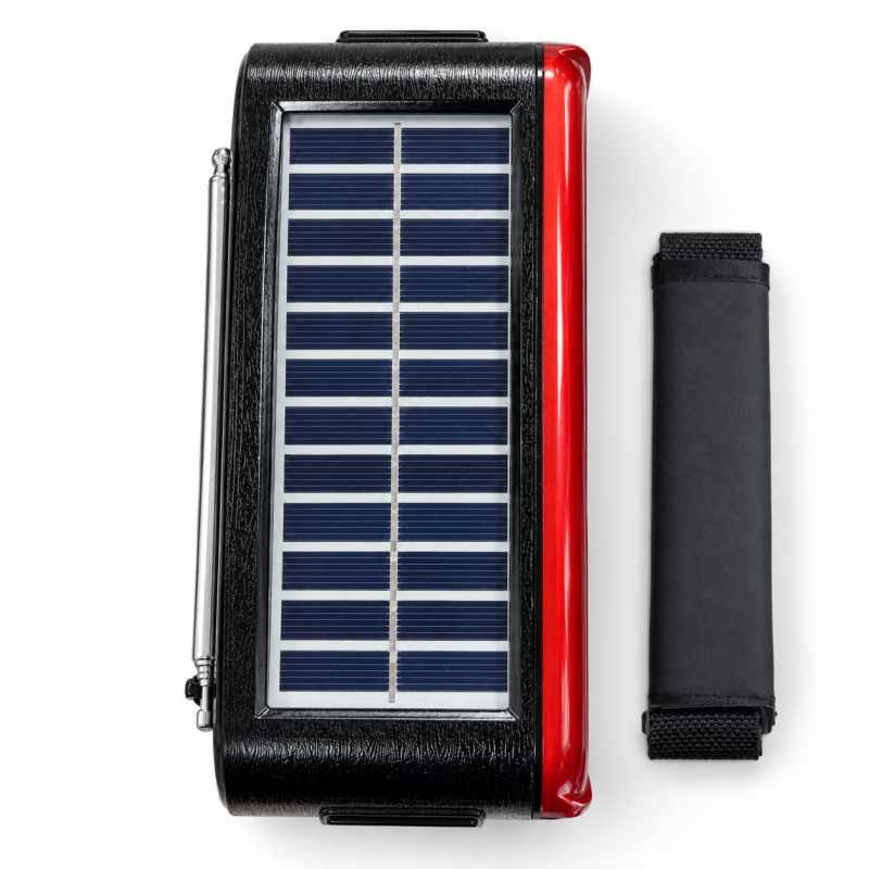 Nešiojamas radijas YUEGAN, AM/FM/SW, Bluetooth, USB/TF, saulės baterija