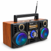 Nešiojamas radijas GOLON RX-1200D, FM/AM/SW, Bluetooth, TWS, USB/TF, LED apšvietimas