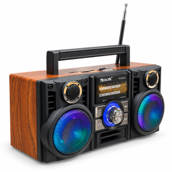 Nešiojamas radijas GOLON RX-1200D, FM/AM/SW, Bluetooth, TWS, USB/TF, LED apšvietimas