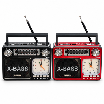 Nešiojamas radijas MEIER M-35BT, Bluetooth 5.0, USB/TF/AUX, laikrodis