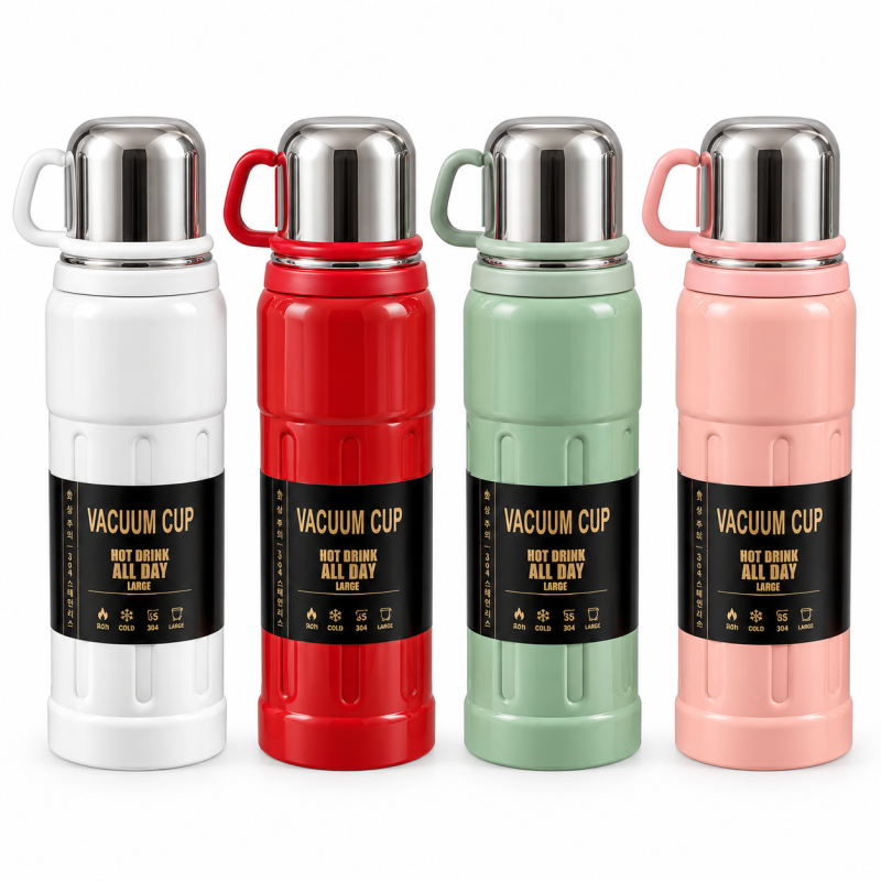 Termosas su puodeliu Vacuum Cup 1000 ml, 18/8 nerūdijantis plienas Termosas su puodeliu Vacuum Cup 1000 ml, 18/8 nerūdijantis plienas